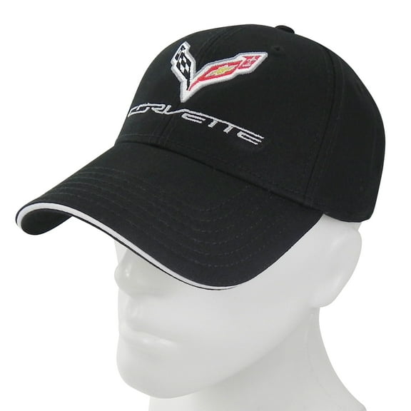 Chevrolet Corvette C7 Logo Black Baseball Hat