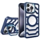 thumbnail image 1 of Funda de fibra de carbono con marco abierto para iPhone, con flujo de aire mejorado y imán. Geupday - Funda de fibra de carbono para iPhone 12, 13, 14, 15, 57 Plus, Pro Max, sin marco, magnética,, 1 of 7