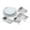 Sage And Silver, variant on Crown Displayâ„¢ 200 Piece Disposable Plastic Plates For Party And Cutlery Set - Service For 40 - Navy With Silver Rimmed