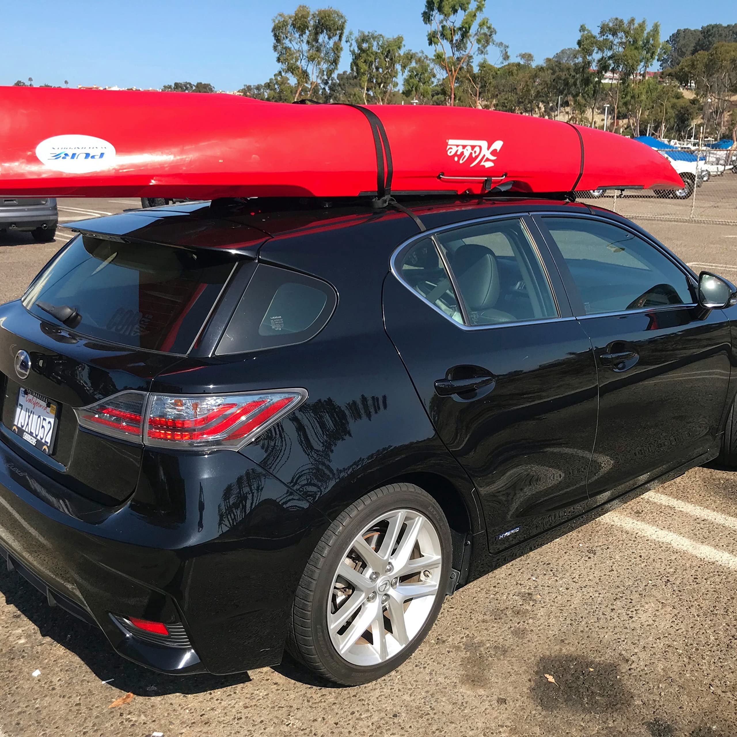 Universal SUP Surf Rack for Cars | Paddle Board Soft Rack for Surf Kayak and Paddleboards with Scratch Resistant Buckles (28")