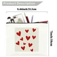 thumbnail image 5 of Pratyus Tote Bag Valentine Gift Pink Love Cosmetic Bag Hearts Red Minimalist Travel Essentials Ladies Accessories Trave.. White, 5 of 6