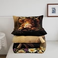 thumbnail image 5 of Erosebridal Cute Highland Cow Bedding King Comforter Set,Farm Animal Bedding Sets King with Comforter,Floral Flower Decor,Reversible,Lightweight,3 Pieces, 5 of 7