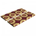 thumbnail image 1 of Purple Mandala Bench Cushion Set of 2, Pattern with Baroque Victorian Featured Old Fashion Effect Art, Standard Size Foam Pad and Decorative Cover, Maroon Yellow, by Ambesonne, 1 of 4