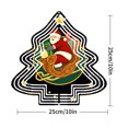 thumbnail image 7 of Stylish Metal Christmas Tree Wind Spinner - Geometric Black & White Design with Gold Accents for Festive Yard & Garden Decor, 7 of 7