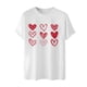thumbnail image 3 of Tops para hombre, blusas y camisas de cuello redondo y manga corta para hombre. Camiseta/camisa informal de cuello redondo y manga corta con estampado de corazones para hombre. Tops de poliéster para, 3 of 4