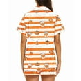 thumbnail image 5 of Dolkfu Women's Lounge Set Helloween Pumpkin Short Sleeve Button up Stretch Shorts Set Womens Casual Sleepwear L, 5 of 6