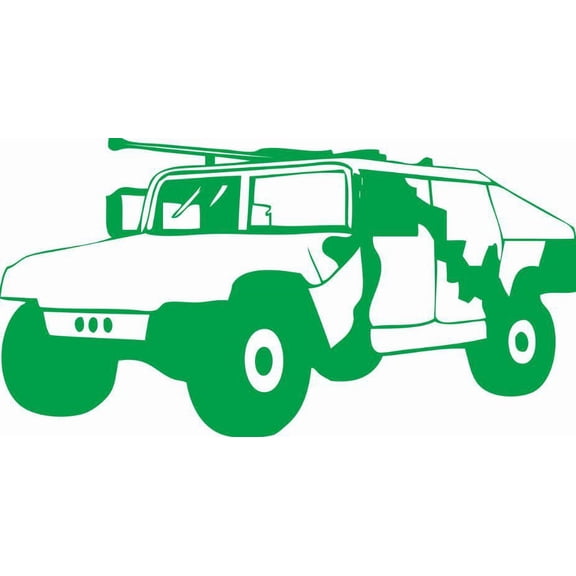 Custom Wall Decal Vinyl Sticker : Military Car Soldier Vehicle Bedroom Bathroom Living Room Mural : 20 X30" -