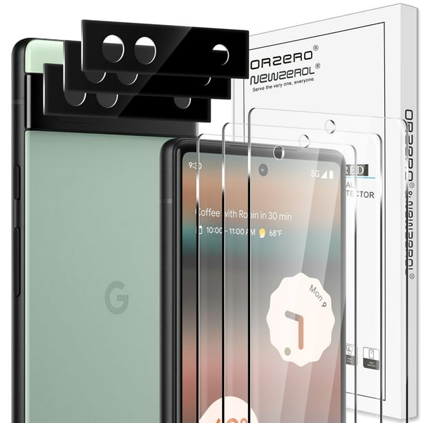 (3+3) Orzero Screen Protector for Google Pixel 6a, 3 Pack Screen