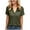 Army Green, variant on Womens T Shirts Summer Short Sleeve V Neck Casual Loose Fitted Plain Comfy Beach Vacation Tees Tops
