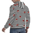 thumbnail image 4 of Bingfone Ladybugs On Black And White Striped Men'S Drawstring Hoodie Long Sleeve Pocket Sweatshirts-3x-Large, 4 of 9