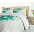 thumbnail image 5 of Ambesonne Teal Duvet Cover Set, Vintage Floral Elements, 2-Calking, Turquoise Beige, 5 of 6