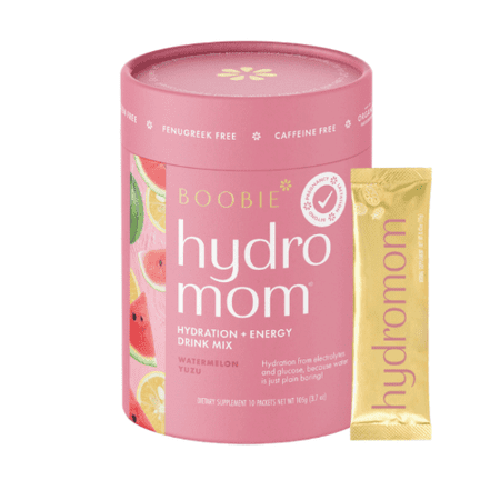 Boobie Hydromom Breastfeeding Supplement for Pregnancy and Lactation Drink Watermelon, 10 Count