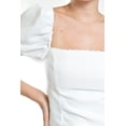 thumbnail image 4 of Blusa smock de escote cuadrado Roman Fashion/Juvenil, 6955 (Blanco) blanco M, 4 of 6