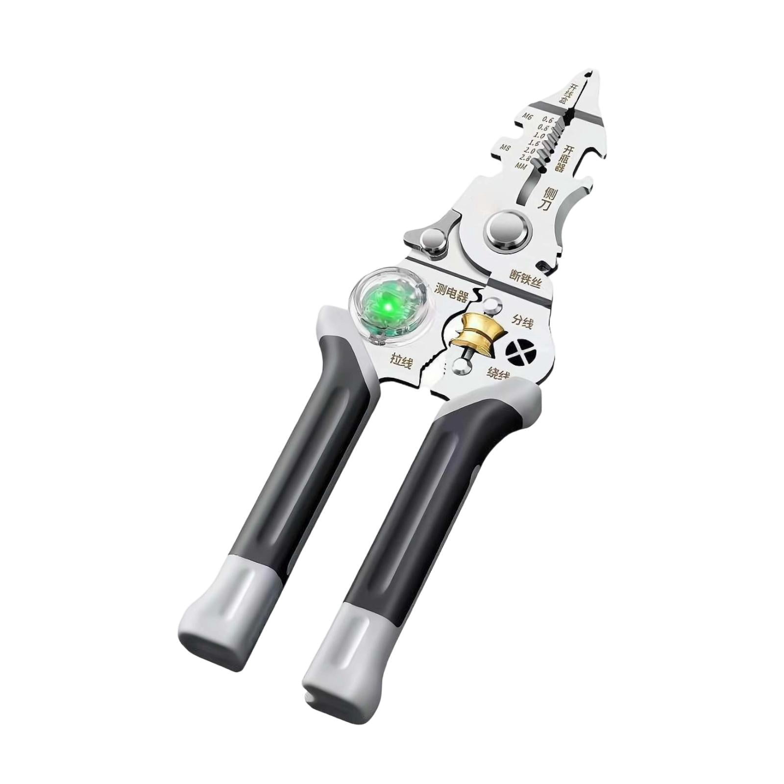 YWMJZEU Wire Stripper Crimper Pliers Voltage Detector Professional Multipurpose Crafting