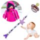 thumbnail image 4 of Soother Soporter Pacificador Soporte Clip Silicone Candy Color Star Chain () Purple, 4 of 9