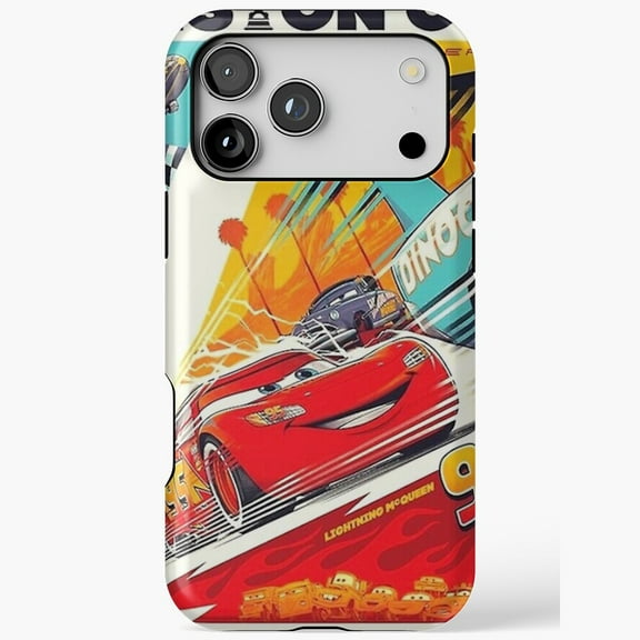Vintage Racing Cars Pattern iPhone Case 17 11 12 13 14 15 16 Pro Max