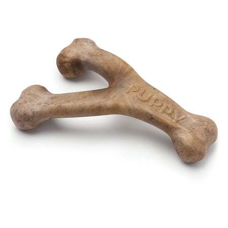 UPC: 0854111004897 | Benebone Puppy Wishbone Dog Chew Toy Softer for Modest Chewers Bacon Medium
