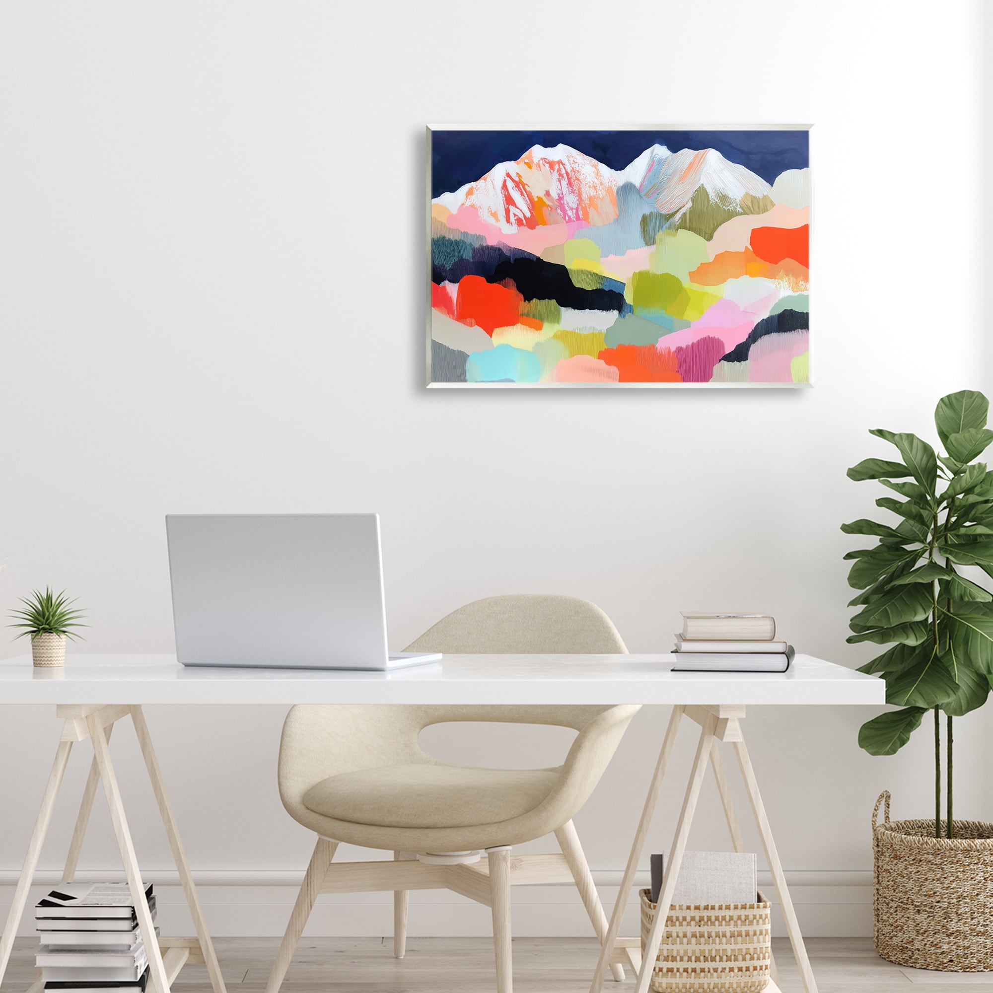 Stupell Industries Alpine Glow in Vibrant Mountains Wall Plaque Art, design by Chromatic Storm Studio