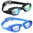thumbnail image 1 of Swim Goggles, 2 Pack Swimming Goggles No Leaking Anti Fog Adult Men Women, 1 of 7