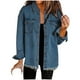 thumbnail image 2 of Chaquetas y abrigos de mezclilla sin capucha de manga larga para mujer, blusa lisa de moda, abrigo de manga larga con bolsillos, cárdigan, blusa de poliéster para mujer, 2 of 6
