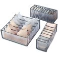 thumbnail image 1 of CNKOO 3pcs Folding Drawer Storage Box Compartmental Wardrobe Storage Box Suitable For Underwear  Bras And Socks, 1 of 9