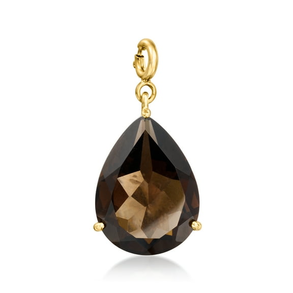 Ross-Simons 12.00 Carat Smoky Quartz Charm in 18kt Gold Over Sterling, Women's, Adult