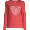 thumbnail image 7 of EV1 from Ellen DeGeneres Holiday Heart Long Sleeve T-Shirt Women's, 7 of 7