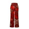 thumbnail image 4 of Women's Christmas Pajama Pants Soft and Comfortable Snowflake Print Lounge Wear for Holiday Season, 4 of 4
