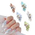 thumbnail image 1 of 30 piezas de dijes para uñas, dijes para uñas de flores de resina, decoraciones para decoración de uñas con forma de perlas de flores, 1 of 5