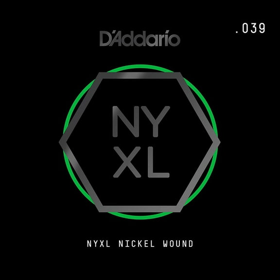 D'Addario NYNW039 NYXL Nickel Wound Electric Guitar Single String, .039