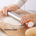 thumbnail image 2 of Stainless Steel Baking Rolling Pin for Pizzas Cookie Noodles Dumplings Adjustable Thickness Kitchen Dough Roller, 2 of 9