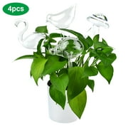 4 Pack Plant Water Self Watering Globes, Hand Blown Clear Glass Plant Water Bulbs for Indoor