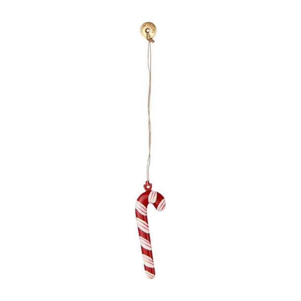 Decoración colgante para árbol de Navidad, artesanías de hierro, decoración de pared, decoración del hogar, dormitorio de invierno Bastón 21x7cm