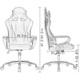 thumbnail image 7 of Comfy Rolling Video Game Chair for Adults, Ergonomic Office Chair with Lumbar Support, Height Adjustable Reclining Gaming Chair for Office, Home, Bedroom, Blue, 7 of 7