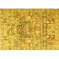 thumbnail image 1 of Ahgly Company Machine Washable Indoor Rectangle Animal Yellow Traditional Area Rugs, 4' x 6', 1 of 4