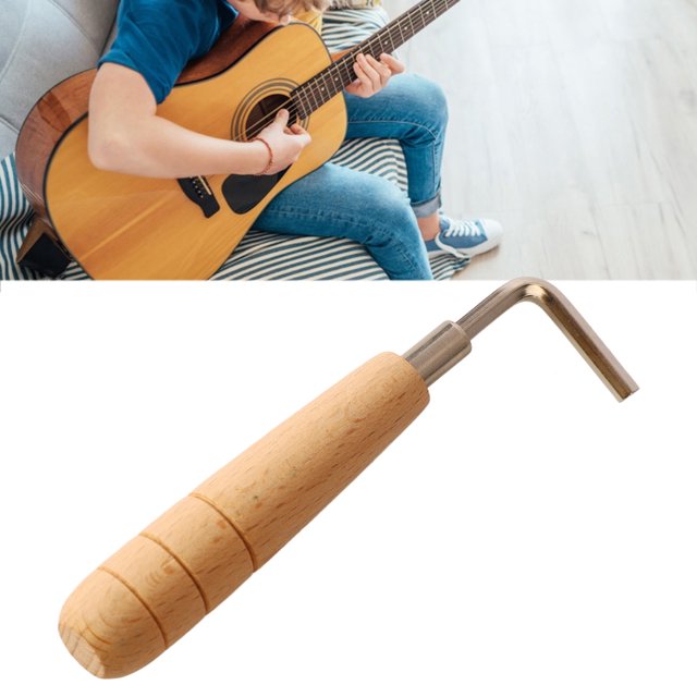 Llave De Guitarra Portátil, Acabado Brillante, Llave De Ajuste De Sillín De Guitarra Multifuncional Para Reparación De Instrumentos
