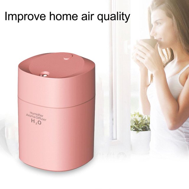 Humidificador de aire Aroma Difusor de aceite esencial USB Car Mute Mist Maker (Rosa)