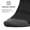 thumbnail image 4 of Feetures Merino 10 Cushion Quarter- Wool Athletic Socks for Men & Women, Running & Hiking, Targeted Compression (1 Pair) XL, Charcoal, 4 of 6