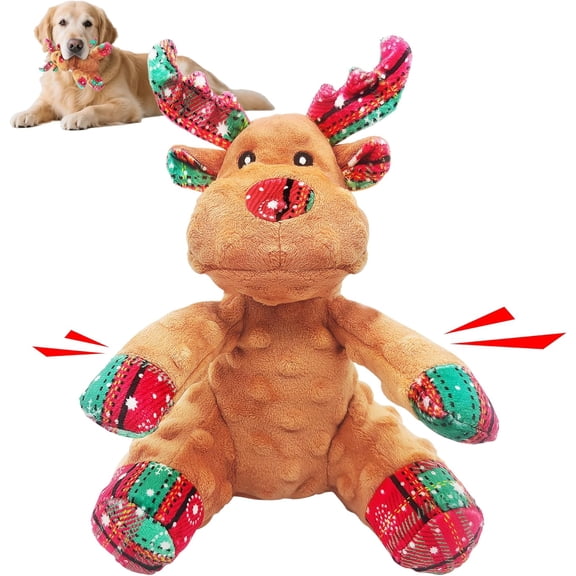 Aollywin Squeaky Dog Toys, Stuffed Large Dog Toys to Keep Them Busy, Interactive Plush Chew Toys with Crinkle Paper, Tough Pet Animal Toys for Small Medium Large