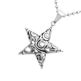 thumbnail image 3 of Collar con Colgante de Estrella Brillante Floral Hueco Elegante Tridimensional de Acero Inoxidable con Gargantilla de Cadena de de Zulema Collar con colgante de estrella, 3 of 7