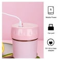 thumbnail image 3 of Justharion 300ML Portable Electric Juicer Cup USB Rechargeable Fruit Food Juice Maker Machine Breakfast Blender Office Picnic, 3 of 6