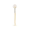 thumbnail image 3 of Angara Two Stone Freshwater Cultured Pearl Open Stackable Ring in 14K Yellow Gold for Women (Ring Size = 11), 3 of 9