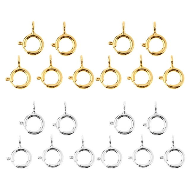 Paquete de 20 Anillos de Resorte de Apertura de 5 Mm , Cierres de Joyería, Conector Redondo para Hacer Collares Y Pulseras perfecl Anillos de resorte Cierres redondos