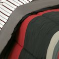 thumbnail image 3 of Twin XL Comforter Set, Rugby Stripe Red Reversible Bed in a Bag, 3 of 11