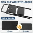 thumbnail image 3 of 2 Step Ladder, Foldable Lightweight Step Stool, Anti-Slip Pedal, Rubber Handle, Automatic lock, Ladder for Home Kitchen, Living room, Office, 3 of 7