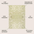 thumbnail image 2 of JONATHAN Y SANTA MONICA 3 x 5 Area Rug, Estrella Bohemian Medallion Textured Weave - Cream/Green, SMB105E-3, 2 of 8