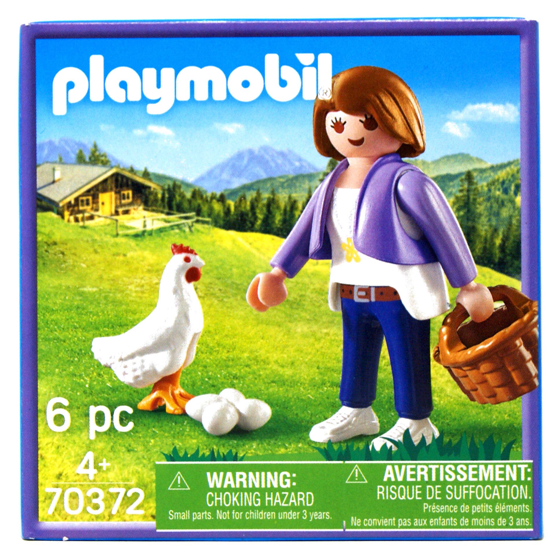 Milka Limited Edition Playmobil 2020 Set - 70372 Woman With Chicken And Eggs Collectible Figure