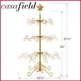 thumbnail image 7 of Ornament Display Christmas Tree with Stand - Wrought Iron Ornament Holder, 3' Gold, 7 of 7