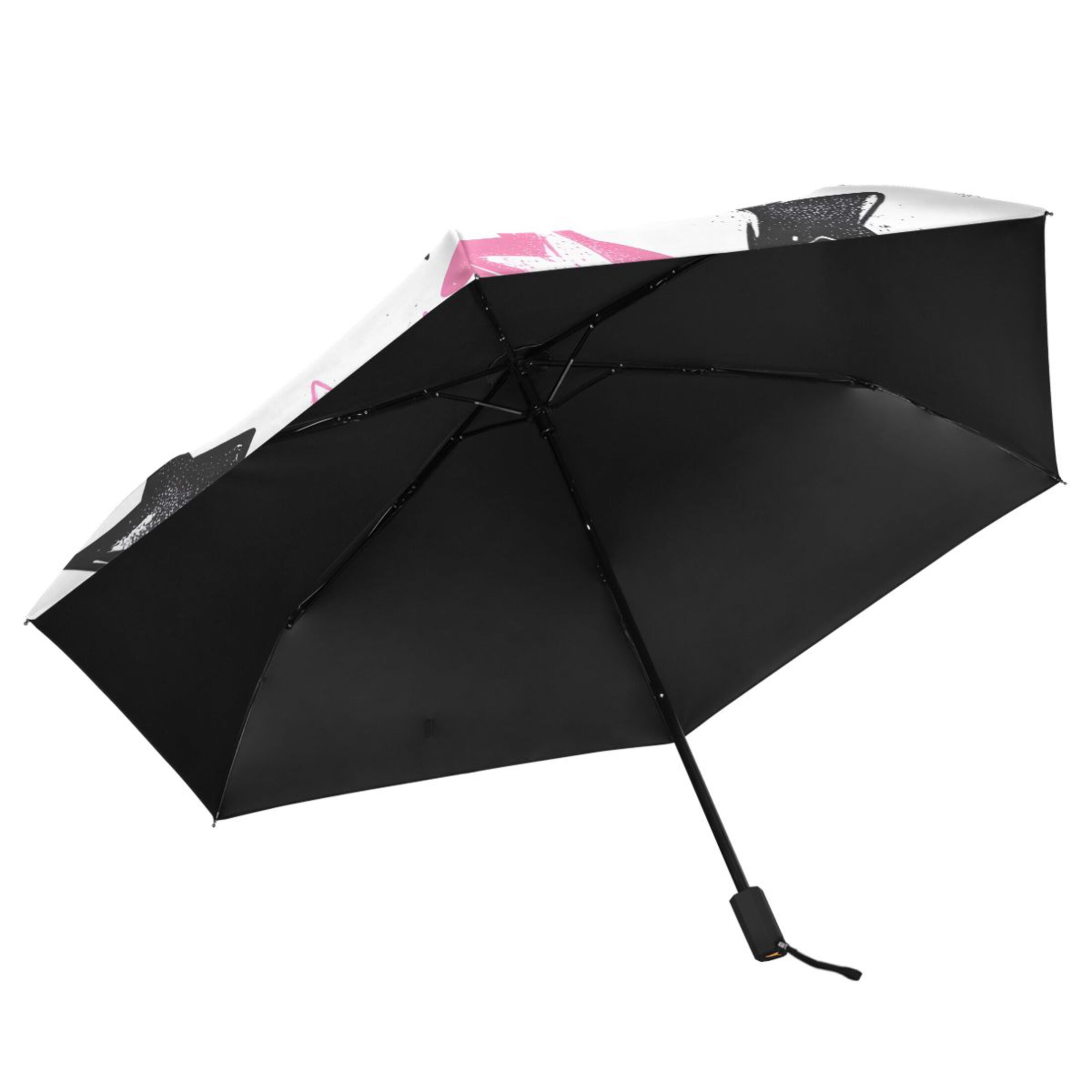 ALAZA Cute Stars UPF 50+ Compact Folding Umbrella for Rain Travel Umbrella Packable