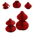 thumbnail image 6 of Tachiuwa 2 Pieces Lunar New Year Honeycomb Centerpieces Desktop Ornaments Gourd 2025 Chinese New Year Table Decorations for Restaurant Red, 6 of 10